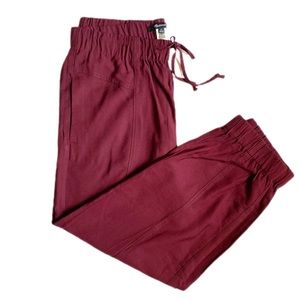 Madewell seamed track trousers in Dark Cabernet